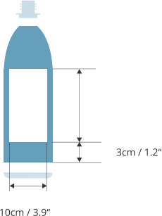 3cm / 1.2 10cm / 3.9