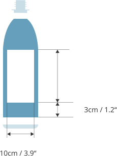 3cm / 1.2 10cm / 3.9