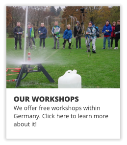 OUR WORKSHOPS We offer free workshops within  Germany. Click here to learn more about it!